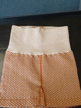 FP Movement - "The Class" Collab. Orange Textured Bike Shorts